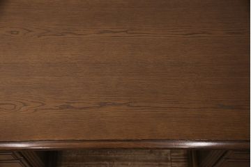 中古　美品　カリモク家具(karimoku)　DOMANI(ドマーニ)　QUEENS LIFE(クイーンズライフ)シリーズ　クラシカルな佇まいが魅力のプレジデントデスク(両袖机、在宅ワーク、在宅用ワークデスク)(定価約35万円)(R-050914)