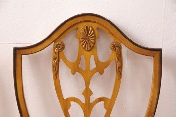 中古　DREXEL HERITAGE(ドレクセルヘリテイジ)　Et Cetera(エトセトラ)　優雅な雰囲気を漂わせるダイニングチェア4脚セット(アームチェア、椅子)(R-050918)