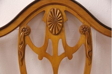 中古　DREXEL HERITAGE(ドレクセルヘリテイジ)　Et Cetera(エトセトラ)　優雅な雰囲気を漂わせるダイニングチェア4脚セット(アームチェア、椅子)(R-050918)