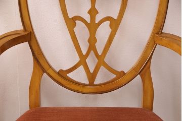 中古　DREXEL HERITAGE(ドレクセルヘリテイジ)　Et Cetera(エトセトラ)　優雅な雰囲気を漂わせるダイニングチェア4脚セット(アームチェア、椅子)(R-050918)