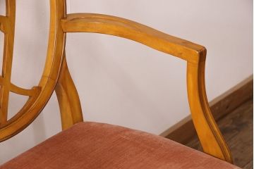 中古　DREXEL HERITAGE(ドレクセルヘリテイジ)　Et Cetera(エトセトラ)　優雅な雰囲気を漂わせるダイニングチェア4脚セット(アームチェア、椅子)(R-050918)