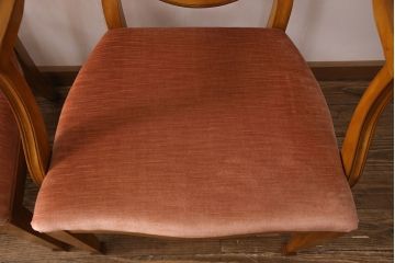 中古　DREXEL HERITAGE(ドレクセルヘリテイジ)　Et Cetera(エトセトラ)　優雅な雰囲気を漂わせるダイニングチェア4脚セット(アームチェア、椅子)(R-050918)