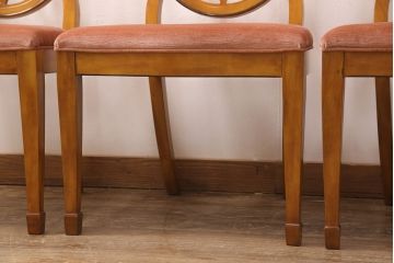 中古　DREXEL HERITAGE(ドレクセルヘリテイジ)　Et Cetera(エトセトラ)　優雅な雰囲気を漂わせるダイニングチェア4脚セット(アームチェア、椅子)(R-050918)