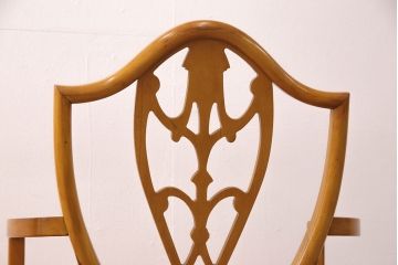 中古　DREXEL HERITAGE(ドレクセルヘリテイジ)　Et Cetera(エトセトラ)　優雅な雰囲気を漂わせるダイニングチェア4脚セット(アームチェア、椅子)(R-050918)