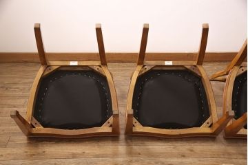 中古　DREXEL HERITAGE(ドレクセルヘリテイジ)　Et Cetera(エトセトラ)　優雅な雰囲気を漂わせるダイニングチェア4脚セット(アームチェア、椅子)(R-050918)