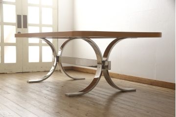 中古　美品　イタリア製　IDC大塚家具取扱い品　特大!存在感のある高級ダイニングテーブル(ミーティングテーブル)(定価約80万円)(R-050920)