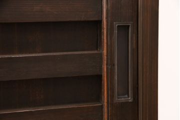 ラフジュ工房オリジナル　古建具リメイク　味わいのあるヒノキ材の建具を使った和モダン空間にぴったりのサイドボード(収納棚、戸棚、テレビ台)(R-050921)