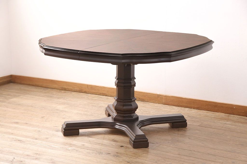 中古　美品　DREXEL HERITAGE(ドレクセルヘリテイジ)　Grand Villa(グランドヴィラ)　チェスナット材　ダイニングテーブル(パーティーテーブル)(定価約55万円)(R-050922)