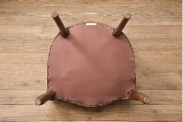 中古　美品　カリモク家具(karimoku)　domani(ドマーニ)　LouisXV(ルイXV)シリーズ　金華山張りのファブリックが高級感をエレガントな雰囲気を高めるダイニングチェア(定価約20万円)(R-050930)