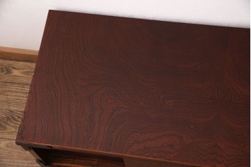 中古　美品　岩谷堂箪笥　左右対称のくっきりした木目が目を引くサイドボード(テレビ台、テレビボード、ローボード、リビングボード、収納棚)(R-050933)