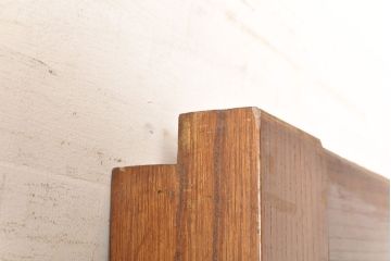 和製アンティーク　新潟産　総ケヤキ材一枚板　恵比寿天の金具が縁起の良い蔵戸(引き戸、建具、玄関戸)(R-050939)