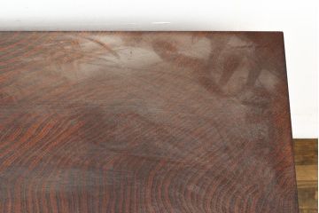 中古　美品　岩谷堂箪笥　菊幸作　ケヤキ材　左右対称の杢目が目を引くローボード(テレビボード、テレビ台、リビングボード)(R-050940)