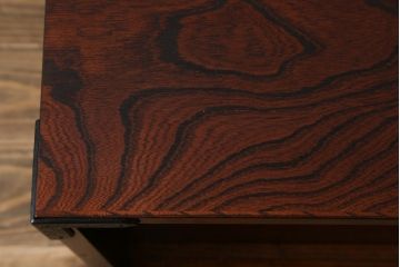 中古　美品　岩谷堂箪笥　菊幸作　ケヤキ材　左右対称の杢目が目を引くローボード(テレビボード、テレビ台、リビングボード、収納棚)(R-050941)