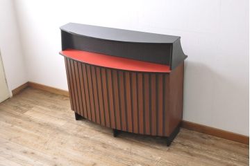 デンマークヴィンテージ　希少品!個性的な佇まいが目を引くモダンなカウンターテーブル(バーカウンター、デスク、在宅ワーク、在宅用、ビンテージ)(R-050948)
