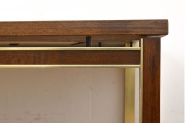 中古　デンマーク家具　bendixen design(ベンディクセン)社　ローズウッド材　チーク材　真鍮装飾と大理石の天板が高級感を演出するセンターテーブル(コーヒーテーブル、ローテーブル、北欧)(R-050952)