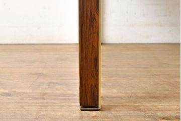 中古　デンマーク家具　bendixen design(ベンディクセン)社　ローズウッド材　チーク材　真鍮装飾と大理石の天板が高級感を演出するセンターテーブル(コーヒーテーブル、ローテーブル、北欧)(R-050952)