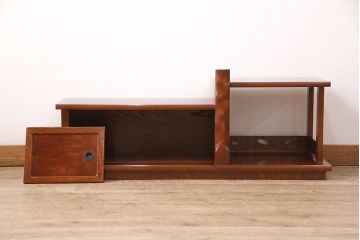 中古　美品　国産ケヤキ材を使用!和の風格を演出する置き床(ローボード、飾り棚、飾り台)(R-050955)