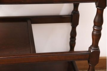 中古　美品　松本民芸家具　上品な雰囲気醸し出すA型ワゴン(キッチンワゴン、キャスターワゴン)(定価約12万円)(R-050961)