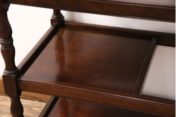 中古　美品　松本民芸家具　上品な雰囲気醸し出すA型ワゴン(キッチンワゴン、キャスターワゴン)(定価約12万円)(R-050961)