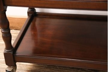 中古　美品　松本民芸家具　上品な雰囲気醸し出すA型ワゴン(キッチンワゴン、キャスターワゴン)(定価約12万円)(R-050961)