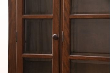 中古　美品　松本民芸家具　脚(台輪)付きリメイク　和モダンな空間づくりにおすすめのサイドボード(収納棚、食器棚、キャビネット)(R-50976)