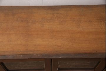中古　美品　松本民芸家具　脚(台輪)付きリメイク　和モダンな空間づくりにおすすめのサイドボード(収納棚、食器棚、キャビネット)(R-50976)