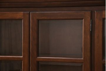 中古　美品　松本民芸家具　脚(台輪)付きリメイク　和モダンな空間づくりにおすすめのサイドボード(収納棚、食器棚、キャビネット)(R-50976)