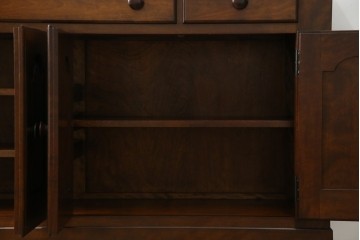 中古　美品　松本民芸家具　和・洋どちらの空間にも合わせやすいシックなサイドボード　(R-050977)