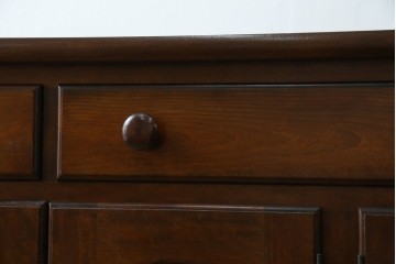 中古　美品　松本民芸家具　和・洋どちらの空間にも合わせやすいシックなサイドボード　(R-050977)