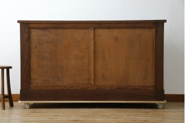 中古　美品　松本民芸家具　和・洋どちらの空間にも合わせやすいシックなサイドボード　(R-050977)