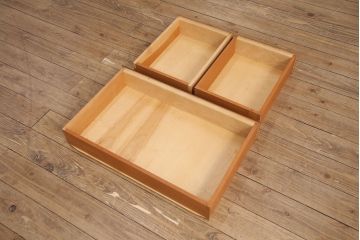 中古　美品　松本民芸家具　和・洋どちらの空間にも合わせやすいシックなサイドボード(収納棚、戸棚、カウンターテーブル、キャビネット)(R-050977)