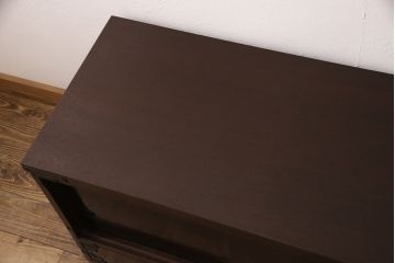 中古　美品　落ち着いた空間づくりにおすすめ!上品な雰囲気を醸しだす民芸箪笥のローボード(テレビ台、テレビボード、リビングボード)(R-050978)