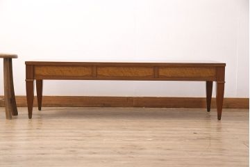 中古　美品　マホガニー材　DREXEL HERITAGE(ドレクセルヘリテイジ)　Triune(トライユン)　カクテルテーブル(センターテーブル、リビングテーブル)(定価約21万円)(R-050981)