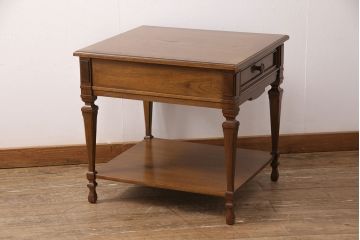 中古　美品　DREXEL HERITAGE(ドレクセルヘリテイジ)　FRANCESCA(フランチェスカ)シリーズ　優美な佇まいの電話台(サイドテーブル、ナイトテーブル、エンドテーブル)(定価約30万円)(R-050983)