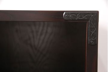 中古　超美品　特注　岩谷堂箪笥　シンプルながらもどこか威厳を漂わせる収納棚(マス目棚、本棚、レコードラック)(R-050988)