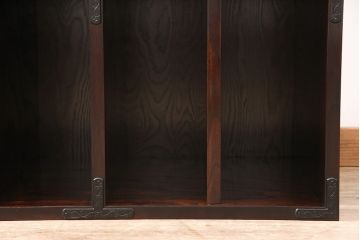 中古　超美品　特注　岩谷堂箪笥　シンプルながらもどこか威厳を漂わせる収納棚(マス目棚、本棚、レコードラック)(R-050988)