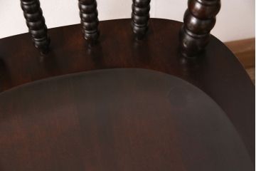 中古　松本民芸家具　16型スピンドルチェア　ゆったりと座れるダイニングチェア(板座チェア、椅子)(R-050992)