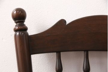 中古　松本民芸家具　16型スピンドルチェア　ゆったりと座れるダイニングチェア(板座チェア、椅子)(R-050993)