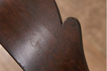 中古　松本民芸家具　16型スピンドルチェア　ゆったりと座れるダイニングチェア(板座チェア、椅子)(R-050993)