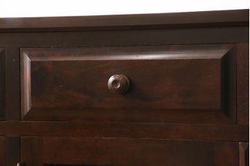 中古　北海道民芸家具　シックな雰囲気が素敵な引き出し付き収納棚(サイドボード)(R-050997)