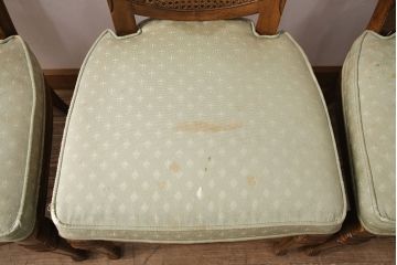 中古　DREXEL HERITAGE(ドレクセルヘリテイジ)　メッシュの背もたれが軽やかな印象を放つダイニングチェア4脚セット(イス、椅子)(定価約120万円)(R-050998)