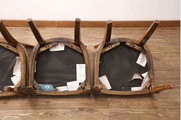 中古　DREXEL HERITAGE(ドレクセルヘリテイジ)　メッシュの背もたれが軽やかな印象を放つダイニングチェア4脚セット(イス、椅子)(定価約120万円)(R-050998)