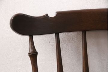 中古　松本民芸家具　挽き物のデザインが美しいSPスピンドルチェア(ダイニングチェア、椅子、板座チェア)(R-050999)