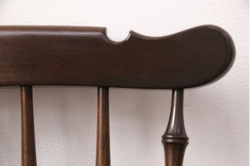 中古　松本民芸家具　挽き物のデザインが美しいSPスピンドルチェア(ダイニングチェア、椅子、板座チェア)(R-050999)