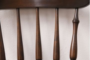 中古　松本民芸家具　挽き物のデザインが美しいSPスピンドルチェア(ダイニングチェア、椅子、板座チェア)(R-050999)