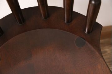中古　松本民芸家具　挽き物のデザインが美しいSPスピンドルチェア(ダイニングチェア、椅子、板座チェア)(R-050999)