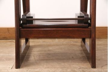 中古　美品　岩谷堂箪笥　漆塗り　特注品!巾着金具がアクセントのケヤキ材製踏み台(ステップ、花台、飾り台)(R-051000)