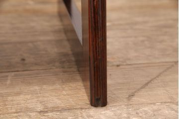 中古　美品　岩谷堂箪笥　漆塗り　特注品!巾着金具がアクセントのケヤキ材製踏み台(ステップ、花台、飾り台)(R-051000)