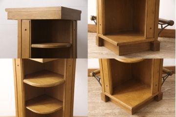 中古　カリモク家具(karimoku)　希少モデル!アンティーク風のバーカウンターセット(収納棚、キャビネット、店舗什器)(R-051007)