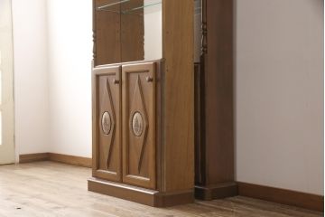 中古　カリモク家具(karimoku)　希少モデル!アンティーク風のバーカウンターセット(収納棚、キャビネット、店舗什器)(R-051007)